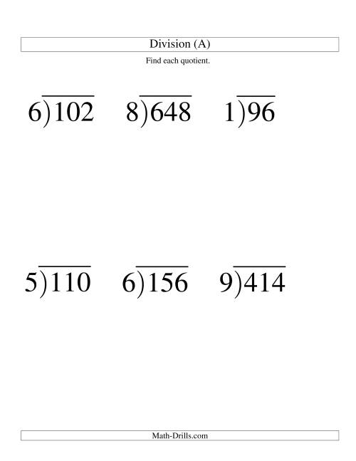 Long Division Worksheets 2 Digit Divisor