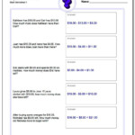 Money Word Problems Includes Addition Subtraction Multiplication
