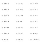 Multiplication And Division Worksheets With Answer Key