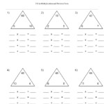 Multiplication Division Fact Triangles Worksheets Times Tables Worksheets