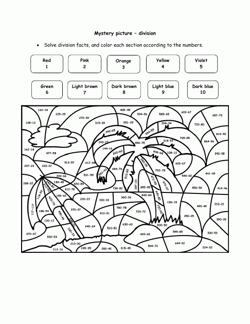 Mystery Getaway Island Division Puzzle Long Division Mystery 