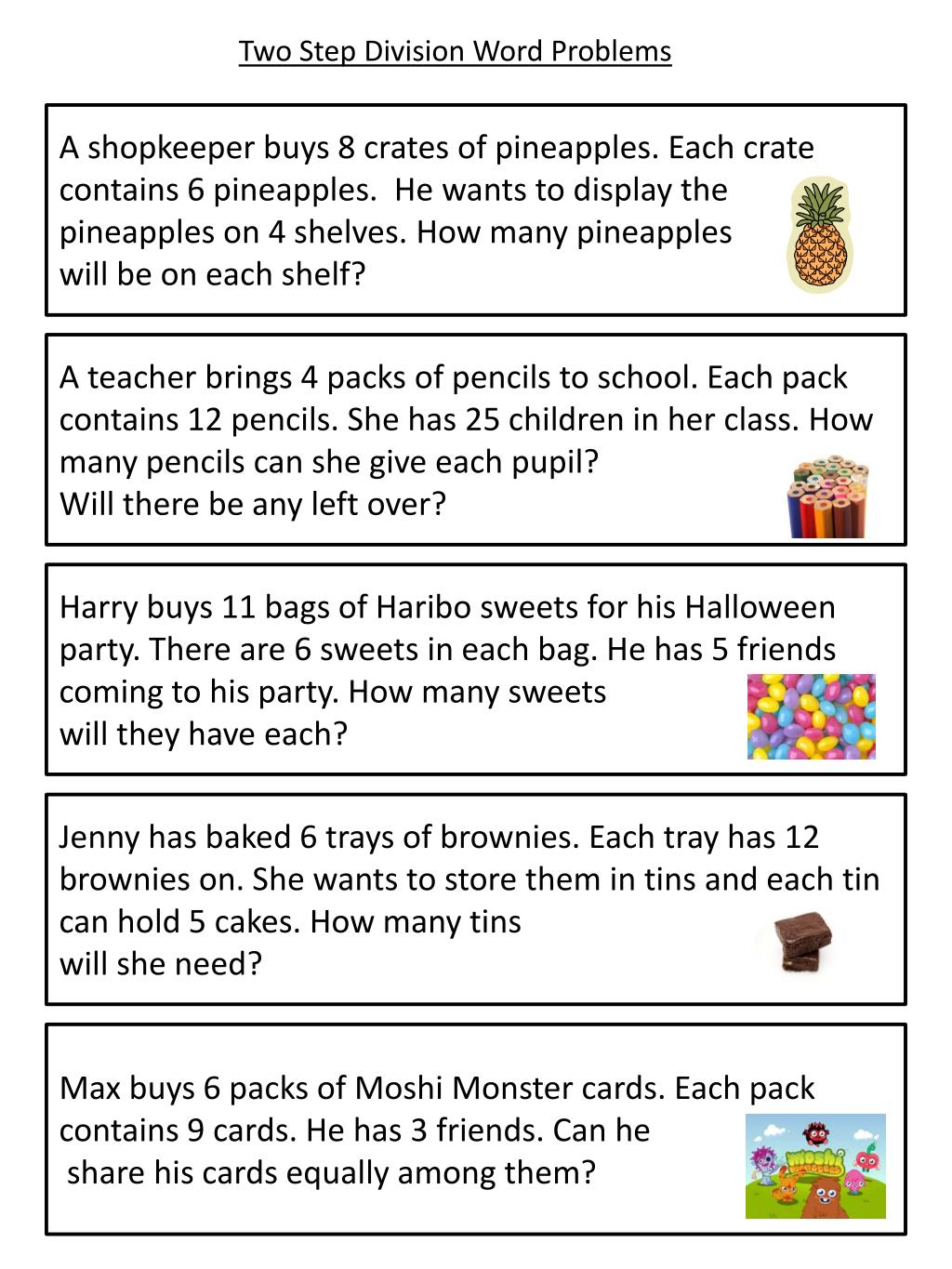 PPT Two Step Division Word Problems PowerPoint Presentation Free