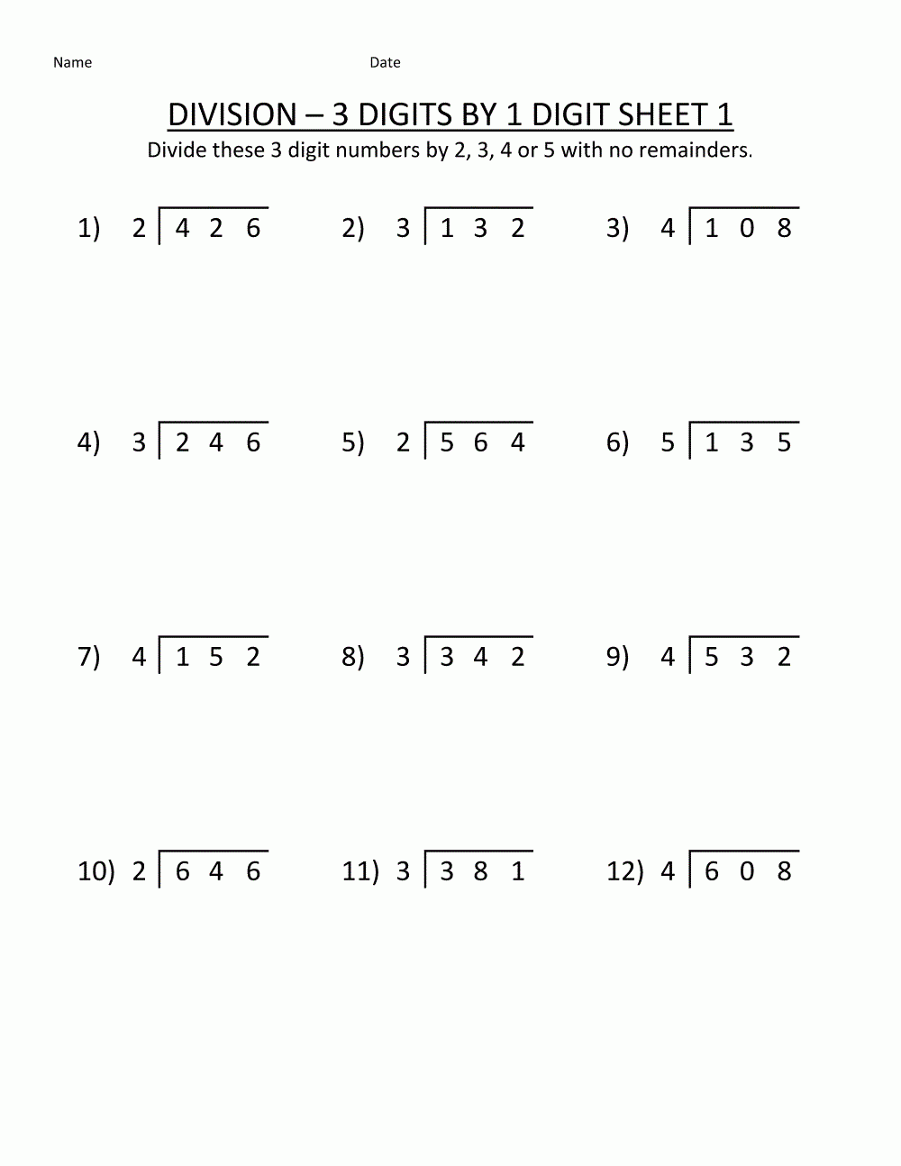 Printable 4th Grade Math Worksheets For Students Learning Printable