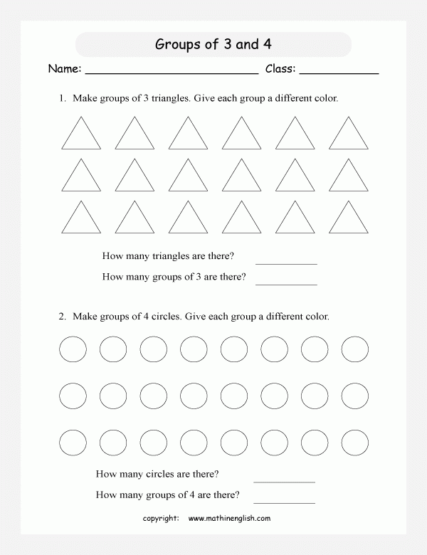 Printable Primary Math Worksheet For Math Grades 1 To 6 Based On The 