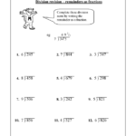 Remainders As Fractions Division By URBrainy