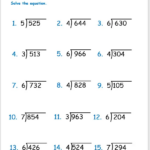 Short Division Worksheets Year 5 Gagabux Ptc