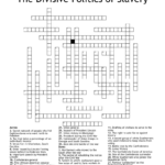 The Divisive Politics Of Slavery Crossword WordMint