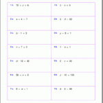 Two Step Equations Multiplication And Division Worksheet Pdf Times
