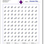 Vertically Arranged Division Facts To 144 A Division Worksheets For