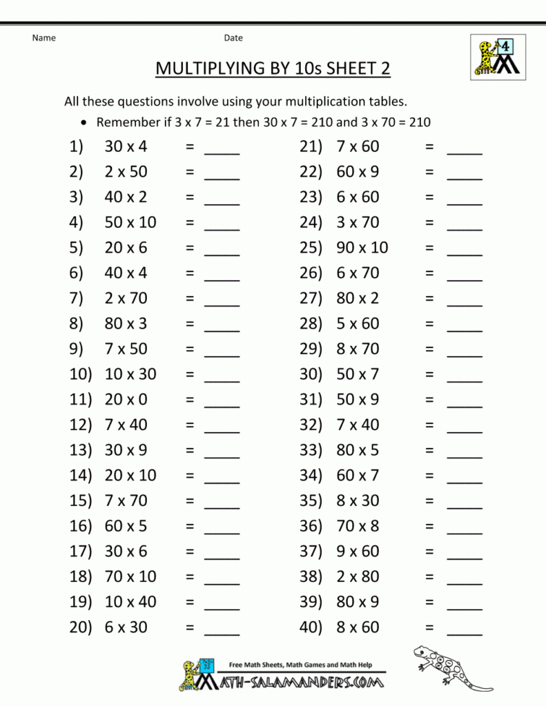 Worksheets On Multiplication And Division For Grade 4 Pin On Teach 