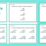 Year 6 Calculation Short Division Maths Mastery Challenge Cards